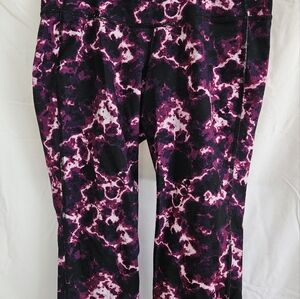 Stylish Womens Purple and Black Leggings